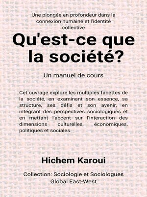 cover image of Qu'est-ce que la société ?